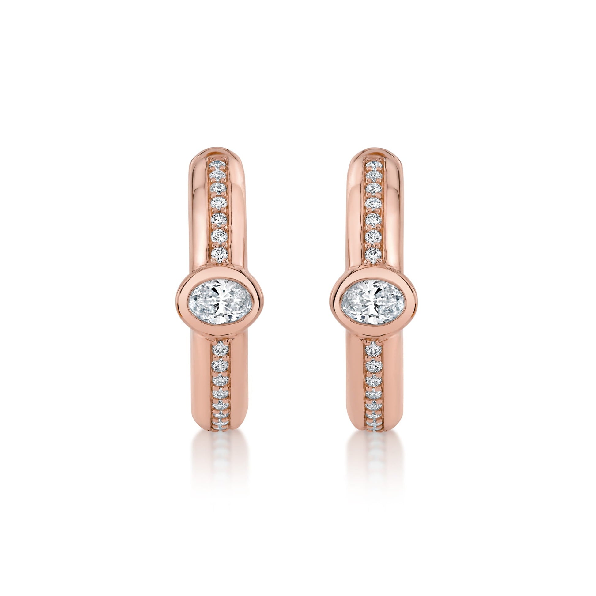 Orb Pavé Bezel Hoop Earrings
