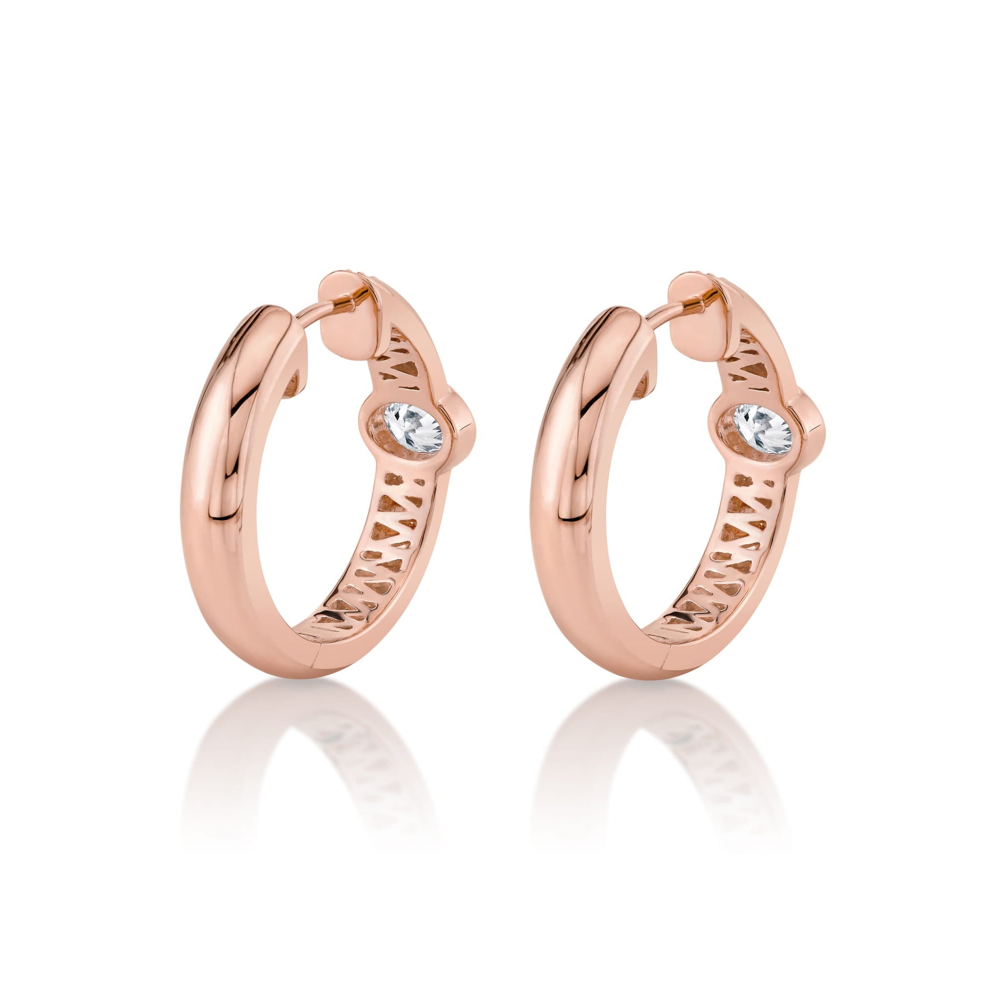 Orb Pavé Bezel Hoop Earrings