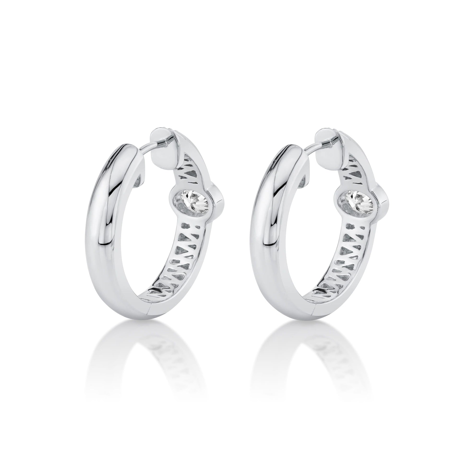 Orb Pavé Bezel Hoop Earrings