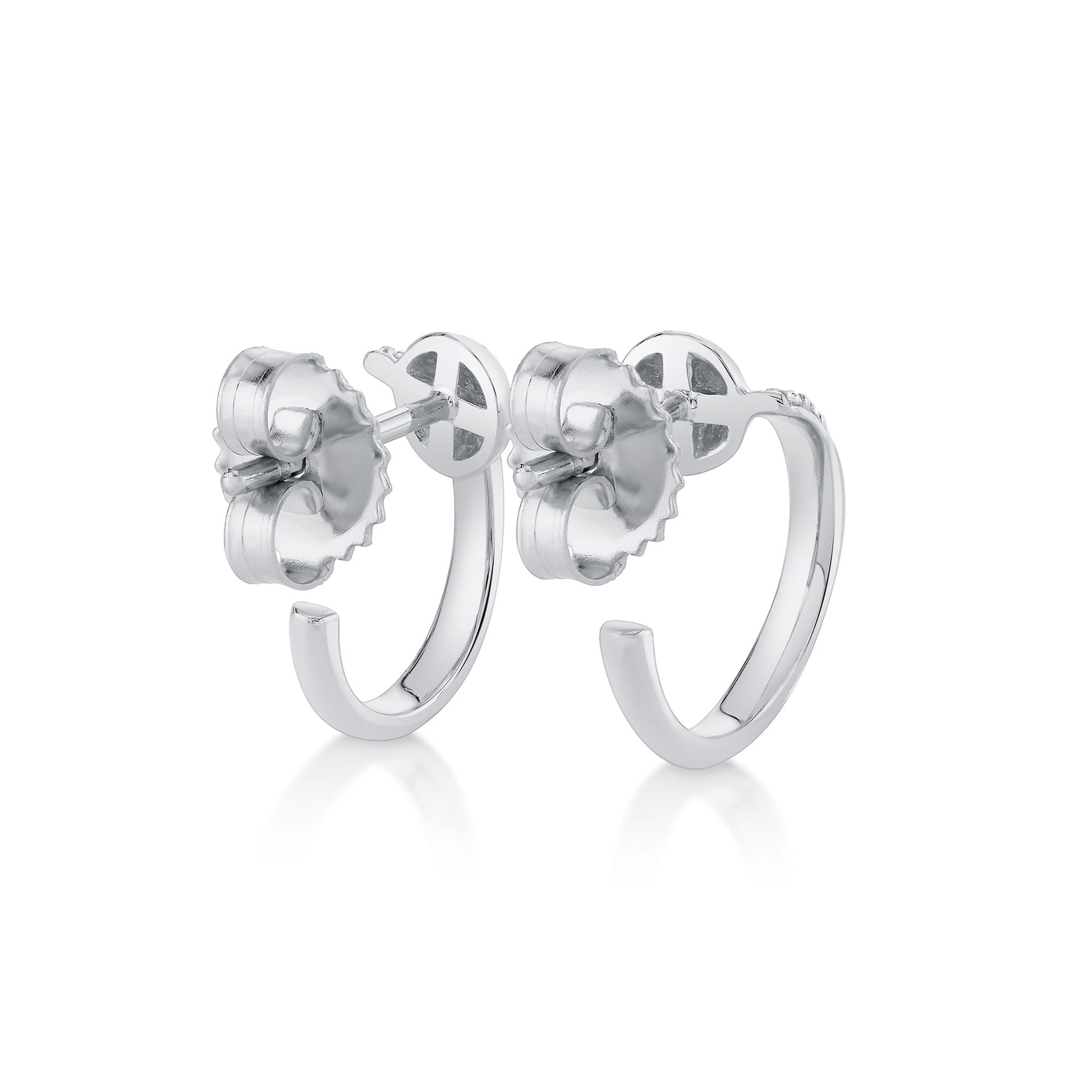 Orb Pavé Bypass Hoop Earrings
