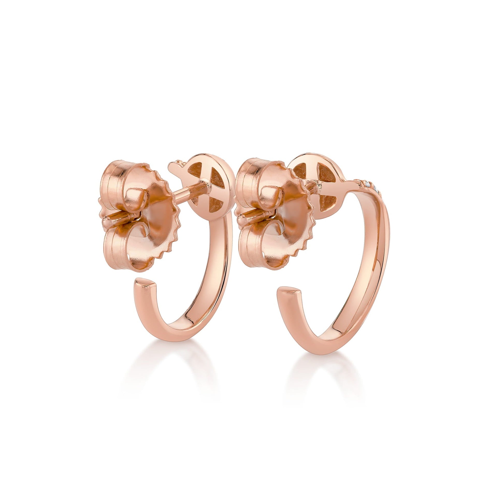Orb Pavé Bypass Hoop Earrings