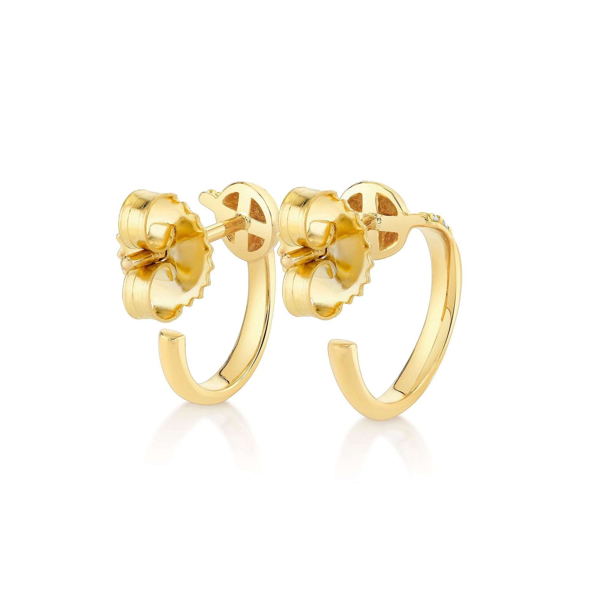 Orb Pavé Bypass Hoop Earrings