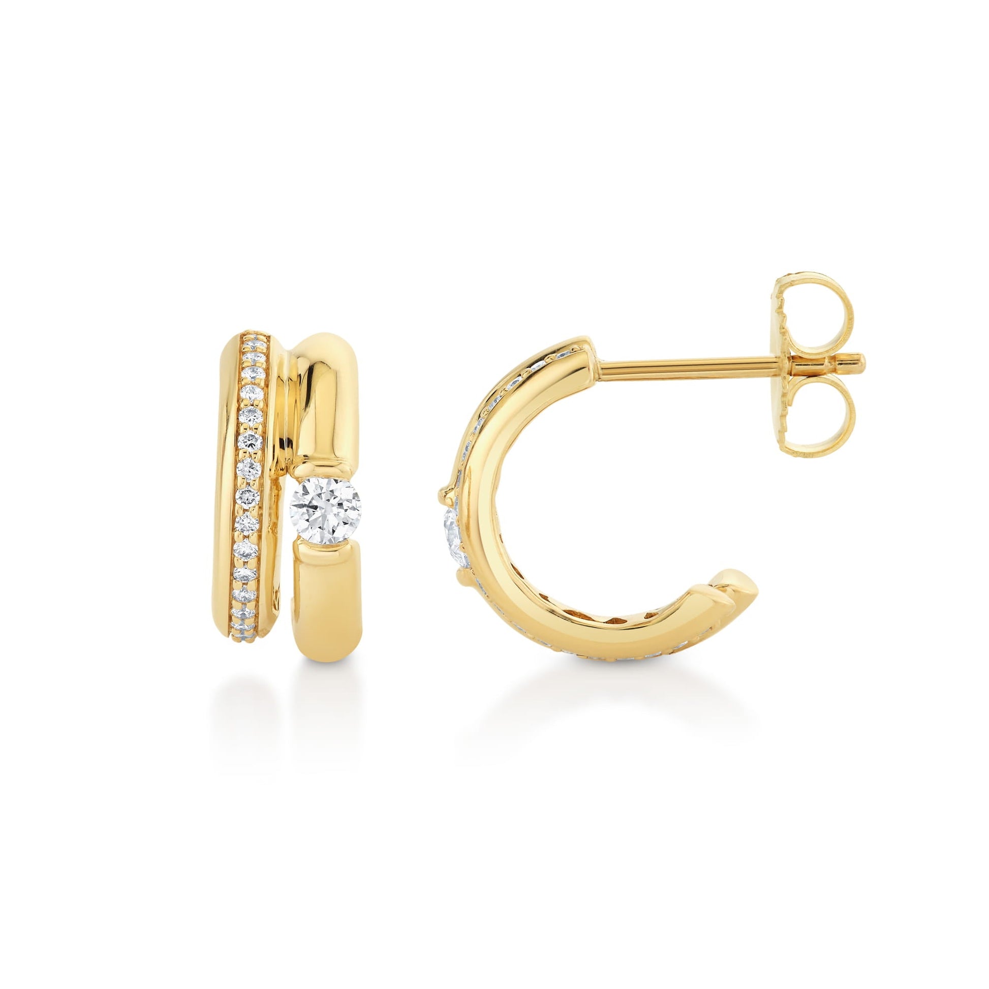 Orb Split Pavé Hoop Earrings
