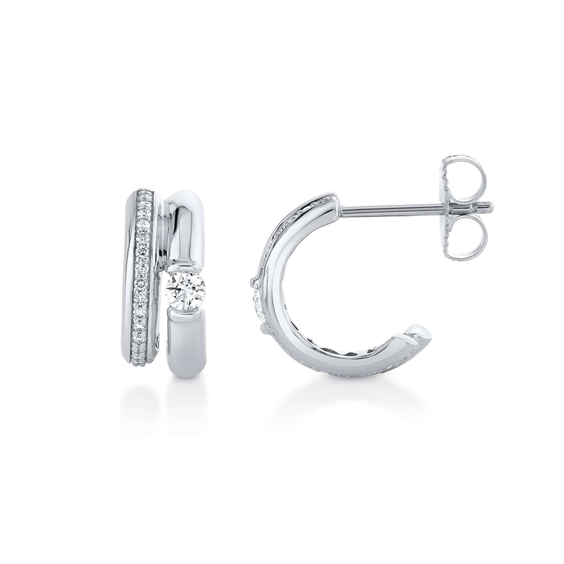 Orb Split Pavé Hoop Earrings