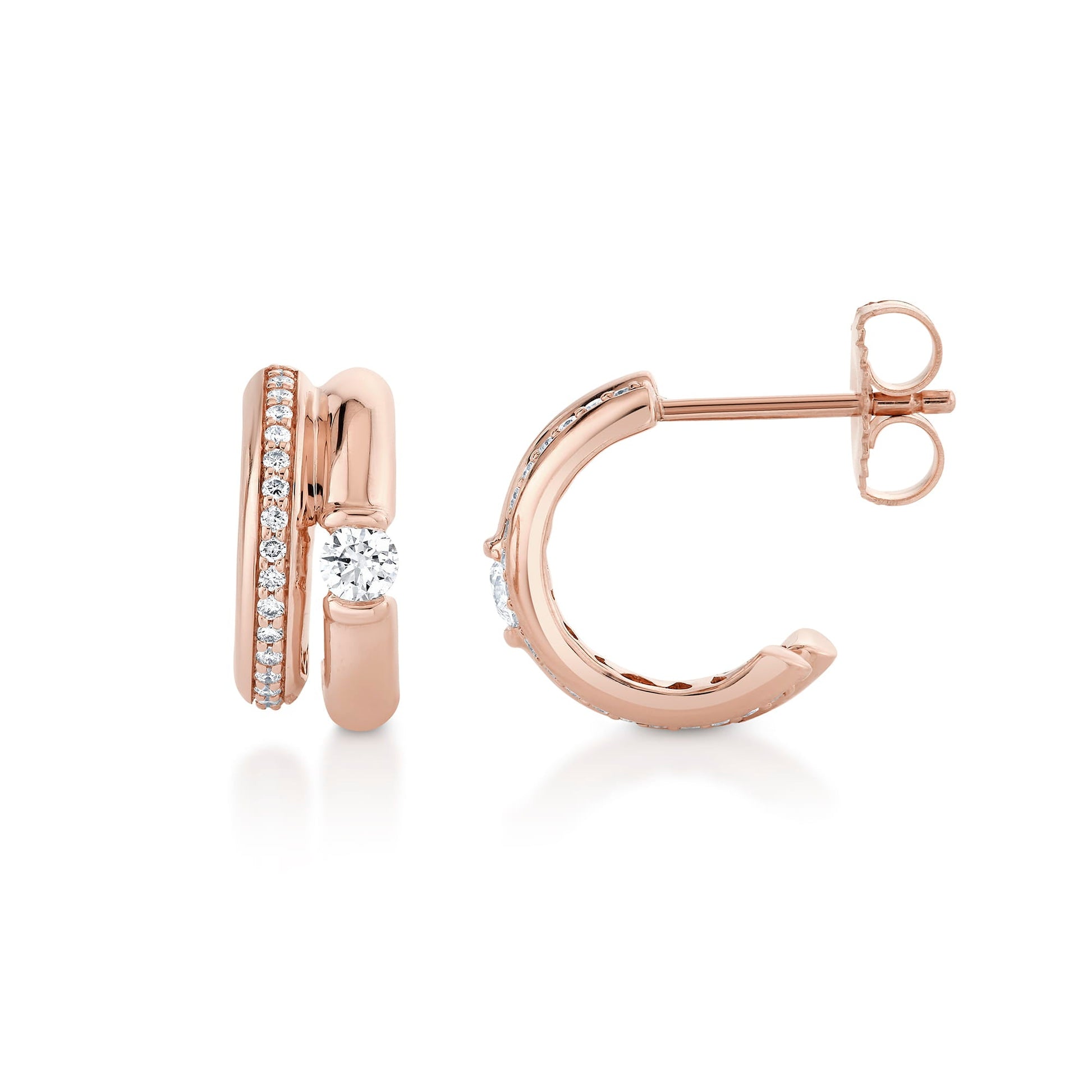 Orb Split Pavé Hoop Earrings