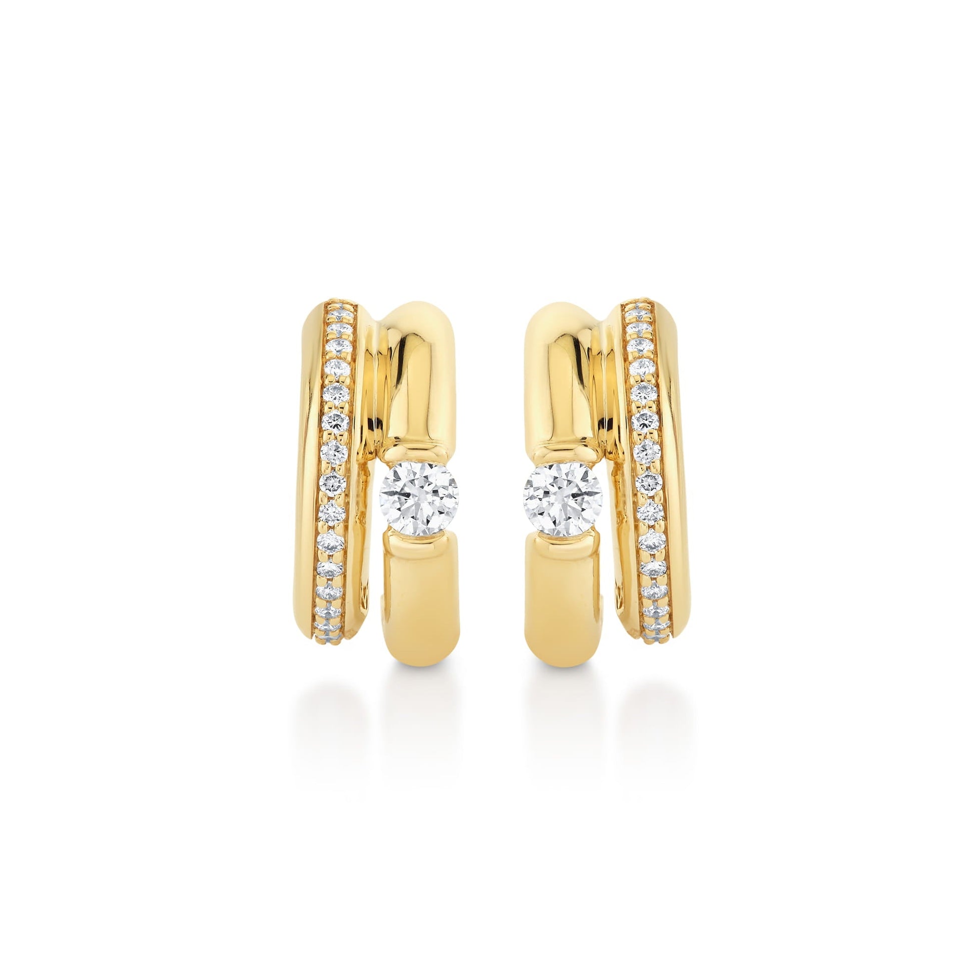 Orb Split Pavé Hoop Earrings