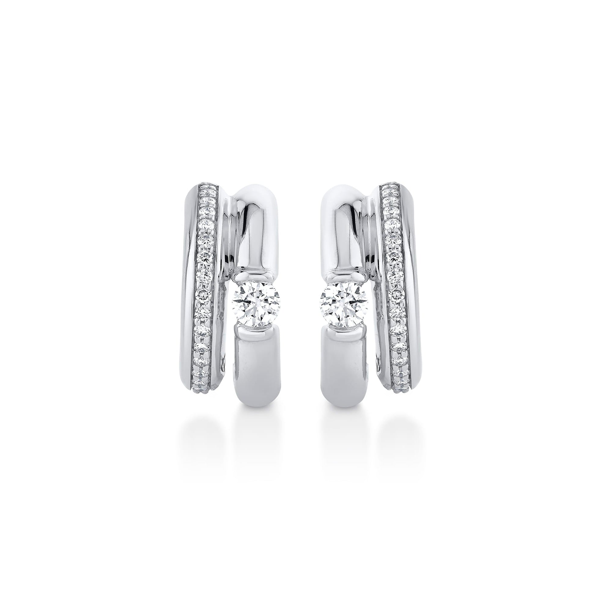 Orb Split Pavé Hoop Earrings