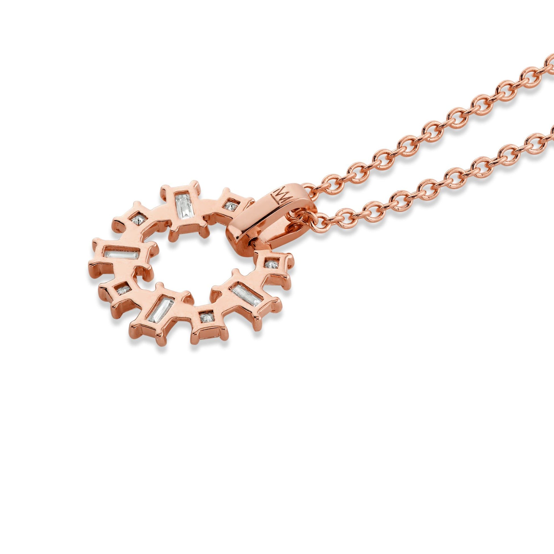 Mini Montage Baguette and Princess Cut Ring Pendant