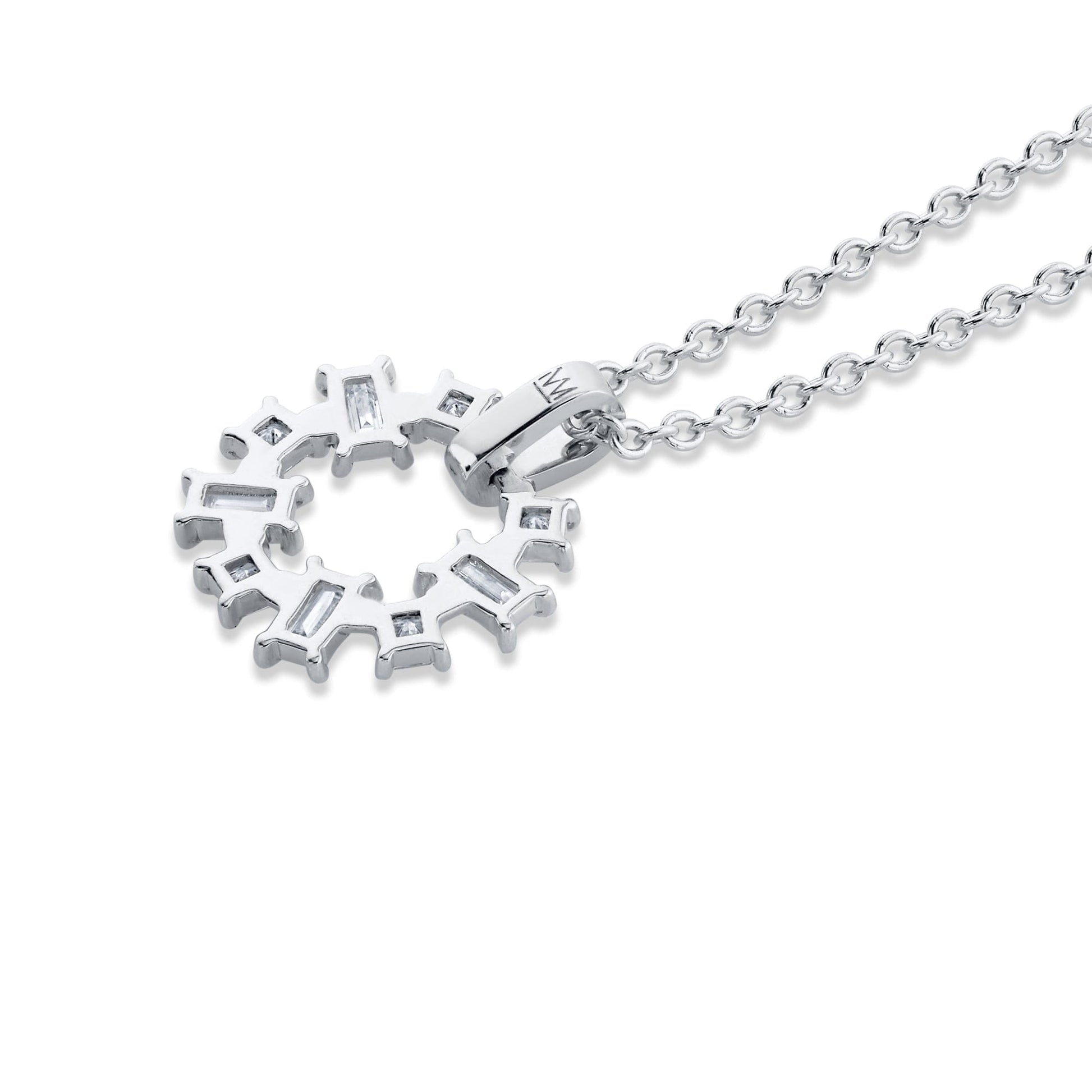 Mini Montage Baguette and Princess Cut Ring Pendant