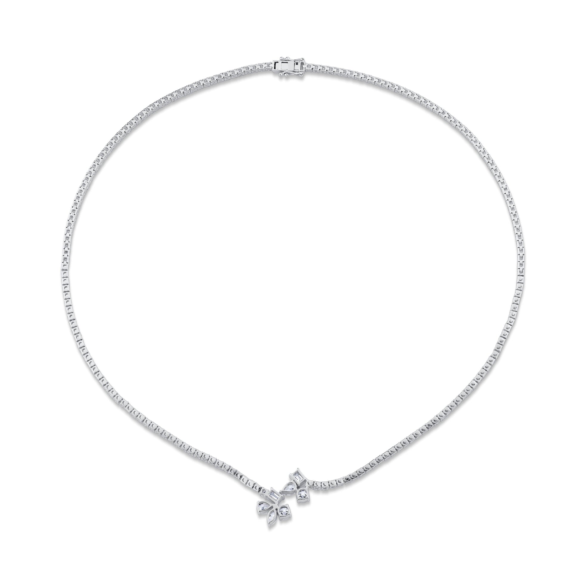 Montage Cluster Drop Tennis Necklace