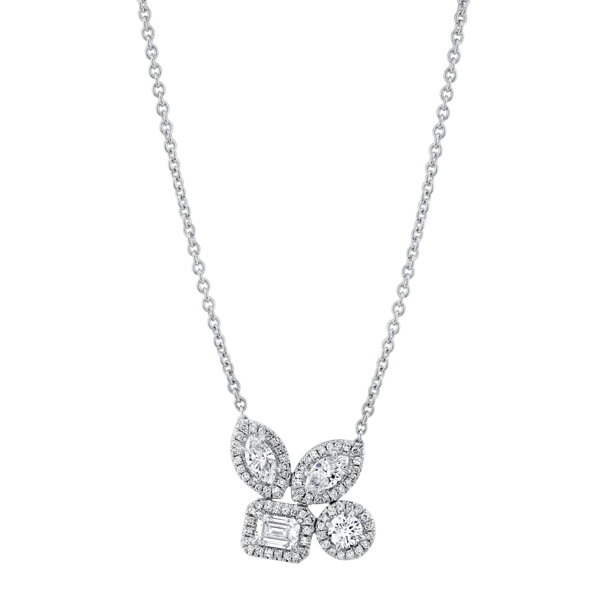 Montage Cluster Halo Necklace