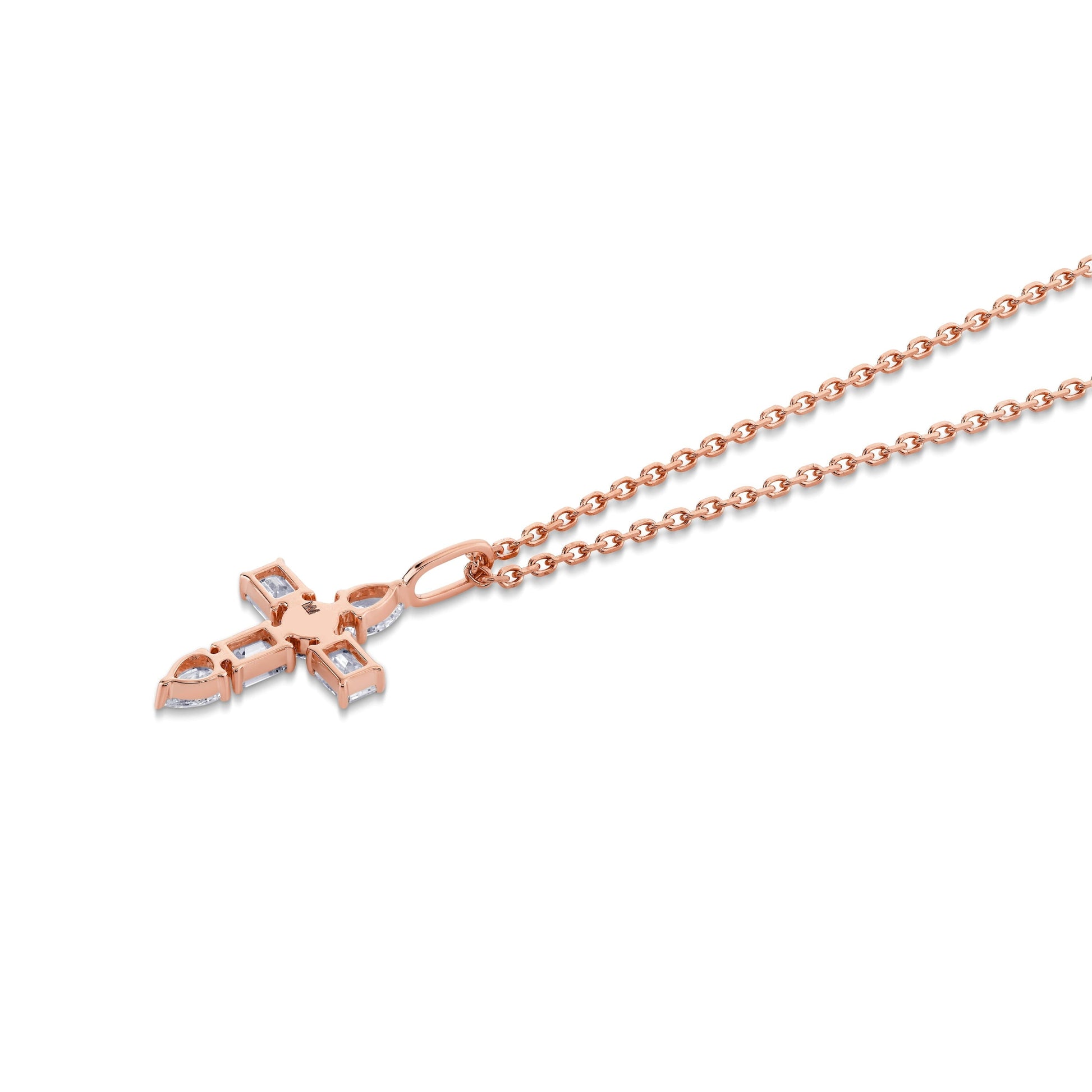 Montage Diamond Emerald Cross Pendant