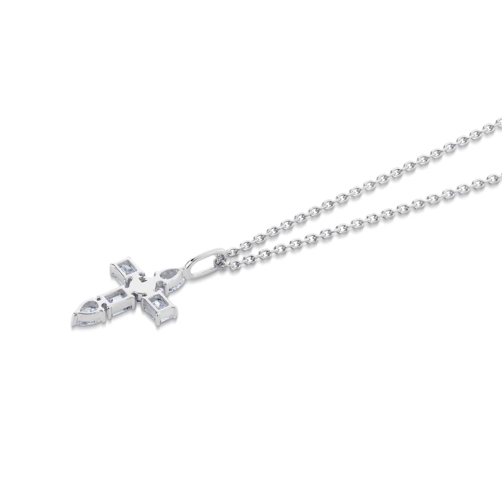 Montage Diamond Emerald Cross Pendant