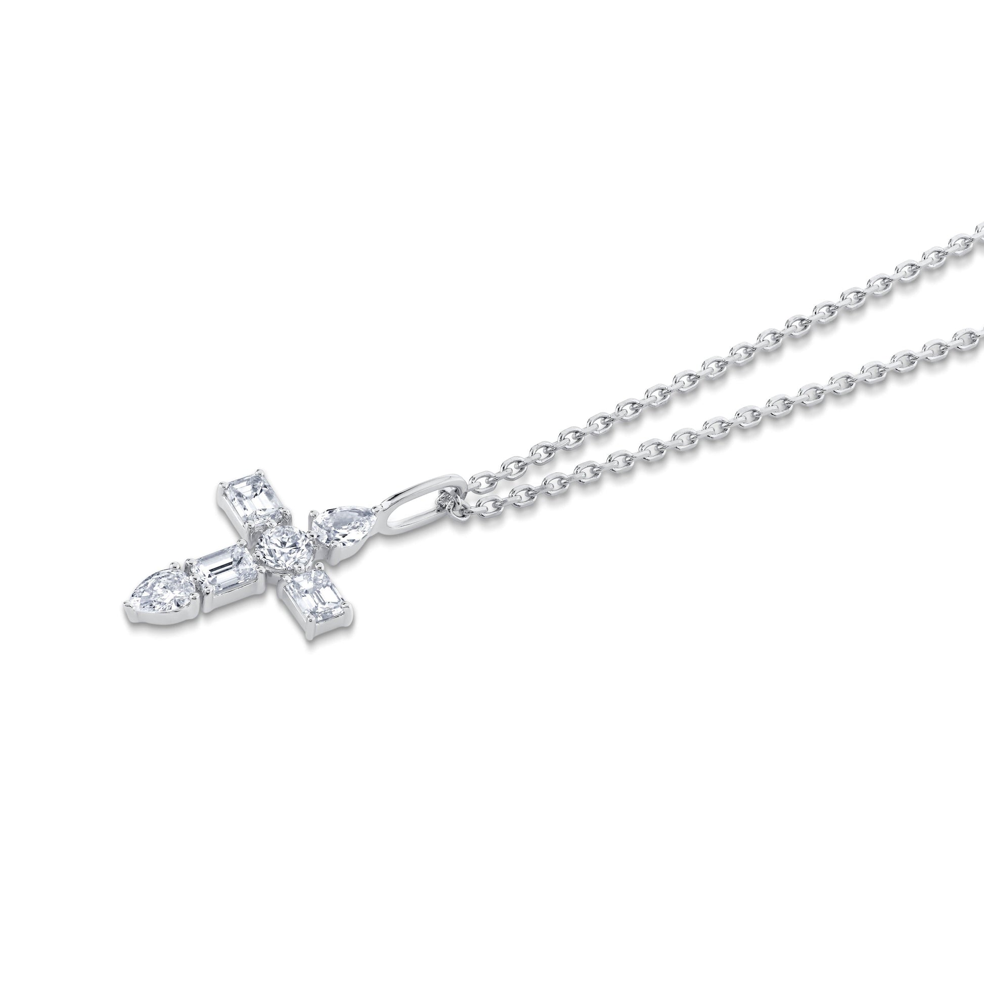 Montage Diamond Emerald Cross Pendant