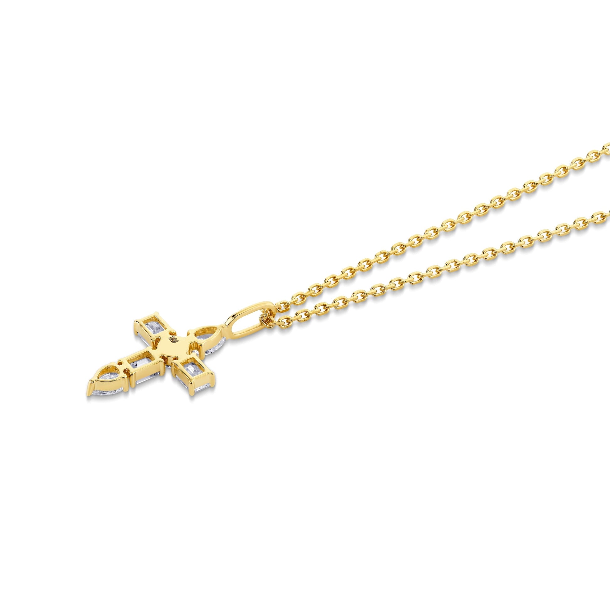 Montage Diamond Emerald Cross Pendant
