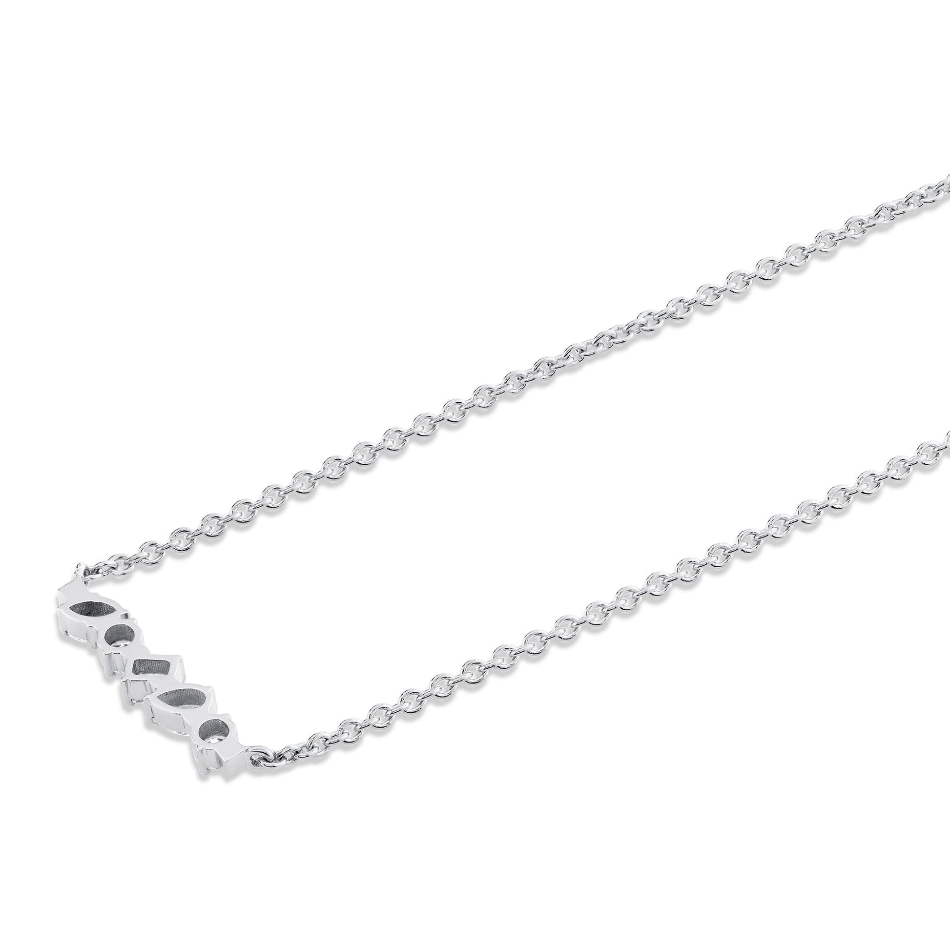 Mini Montage Mixed Cut Diamond Bar Necklace