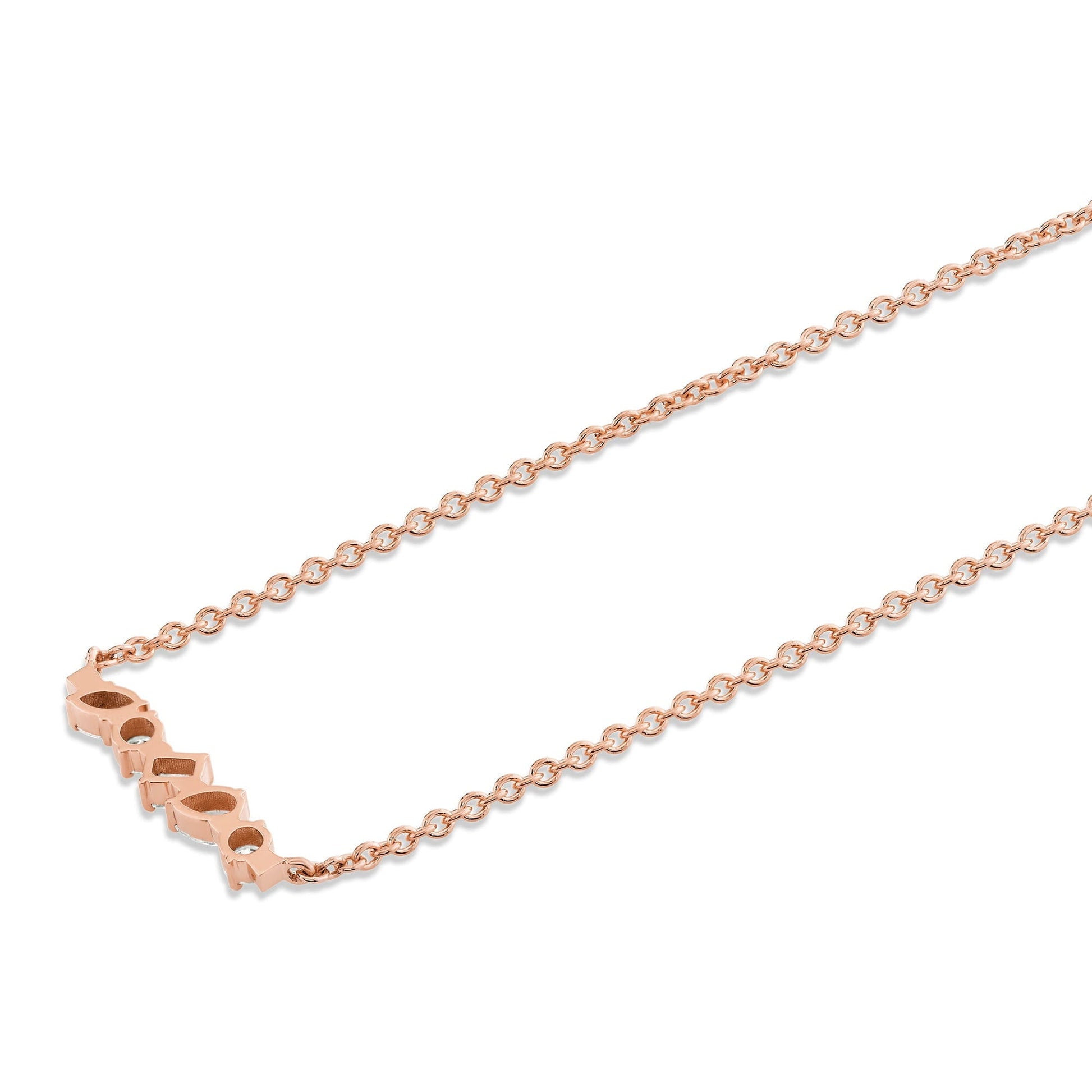 Mini Montage Mixed Cut Diamond Bar Necklace