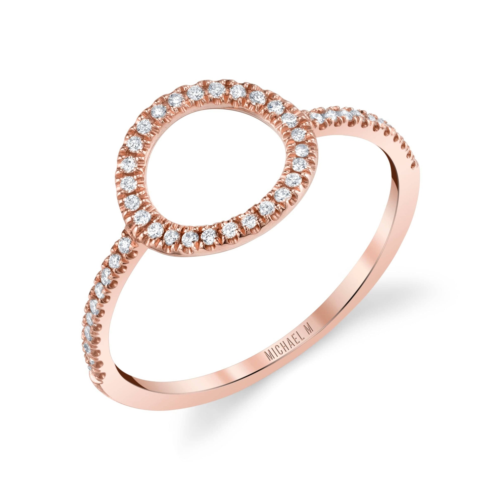 Diamond Open Circle Ring