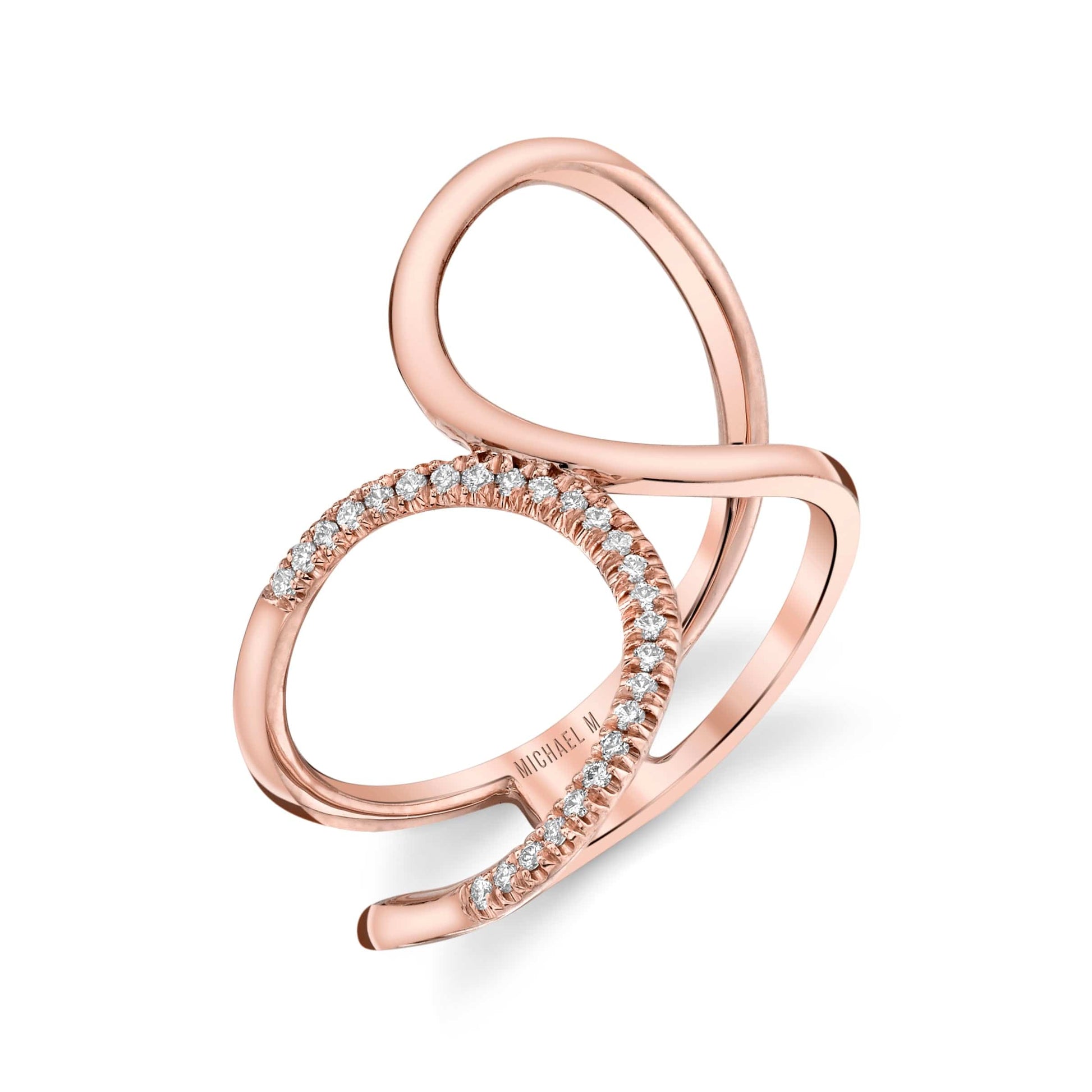 Diamond Twist Bridge Ring