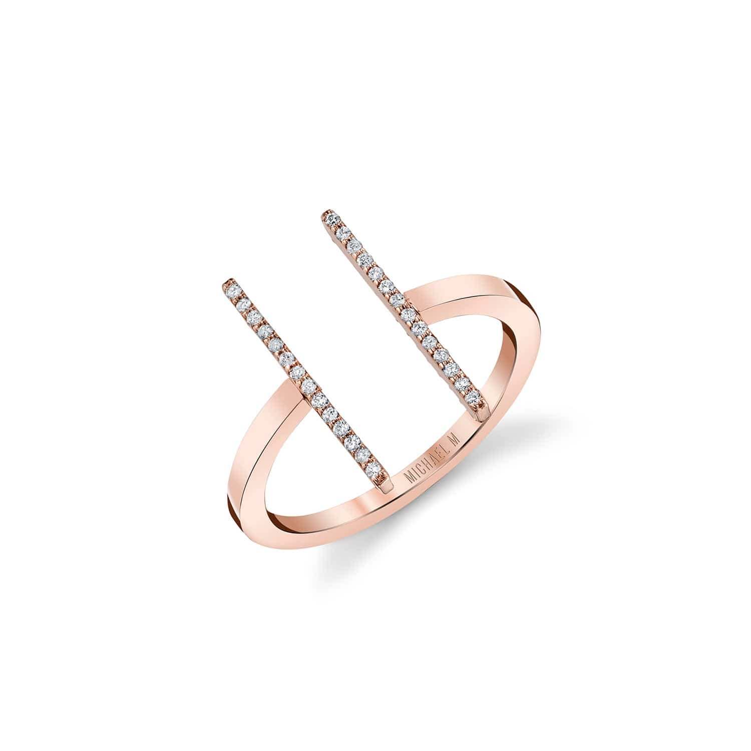 Double Bar Diamond Mix Ring