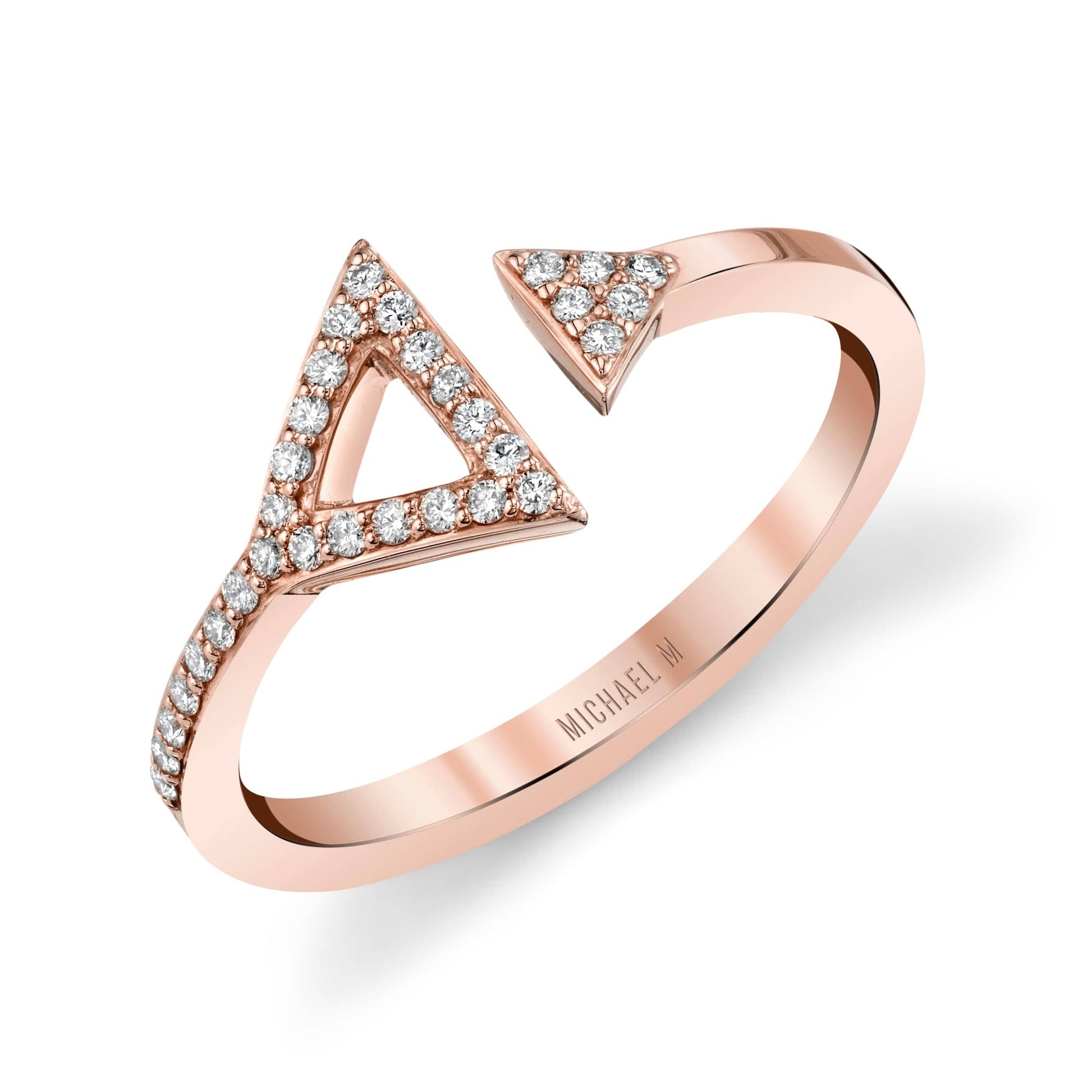 Double Diamond Triangle Ring