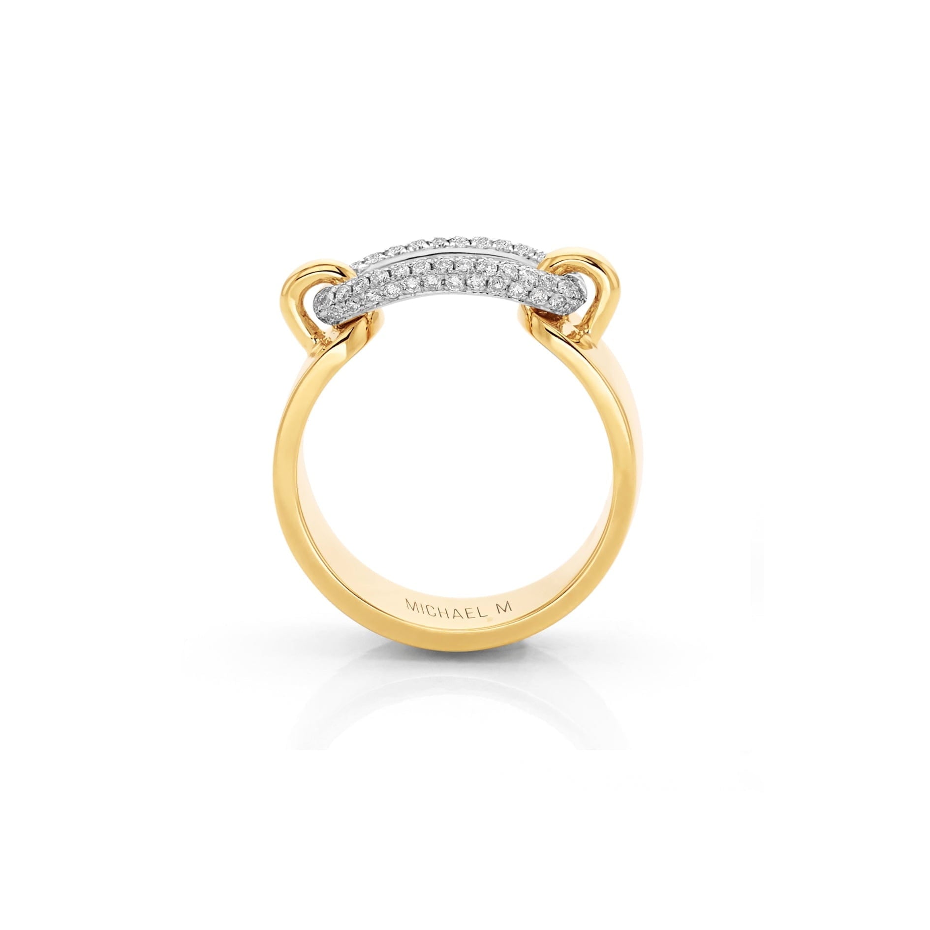 MICHAEL M Pav√© Luxe Link Ring
