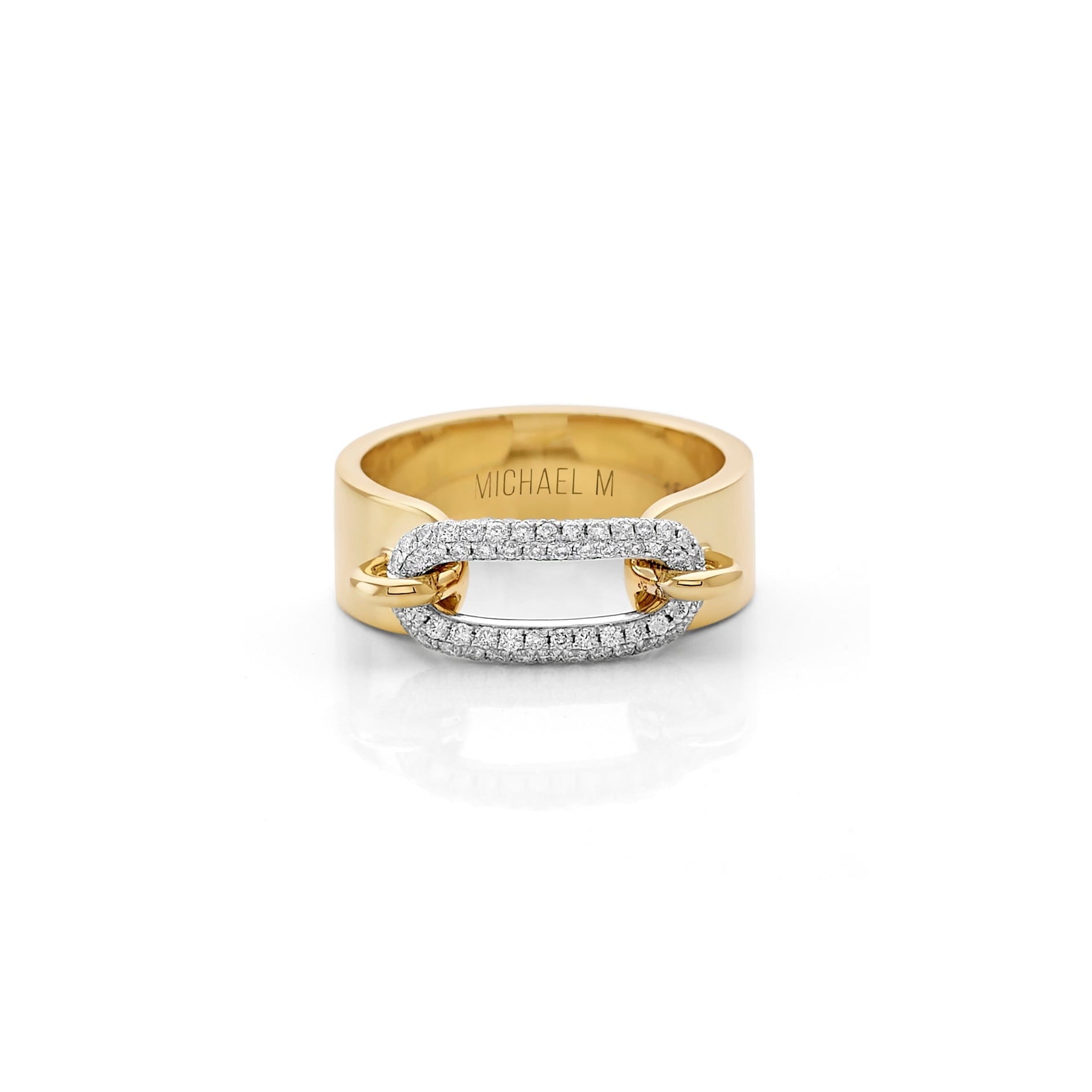 MICHAEL M Pav√© Luxe Link Ring