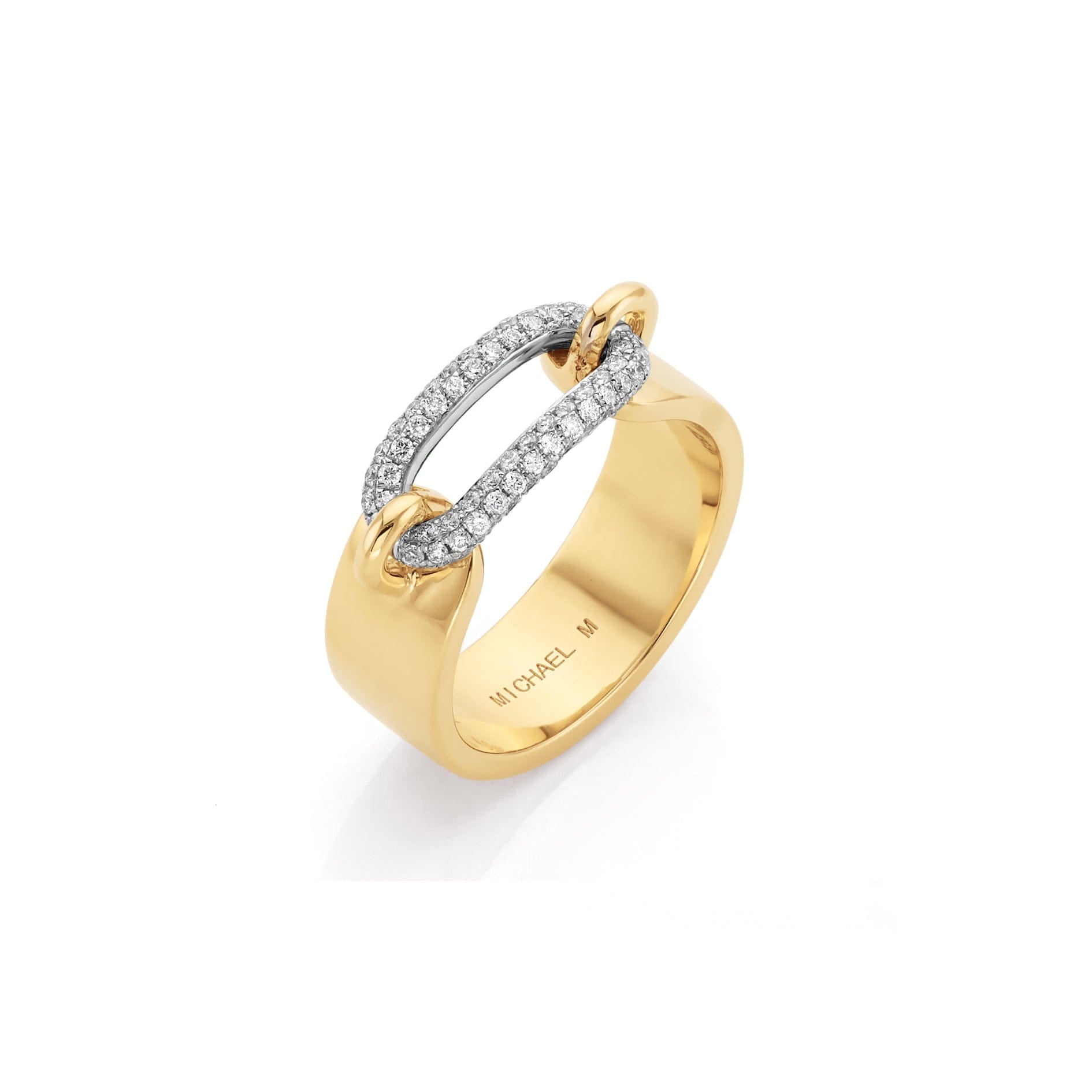 MICHAEL M Pav√© Luxe Link Ring