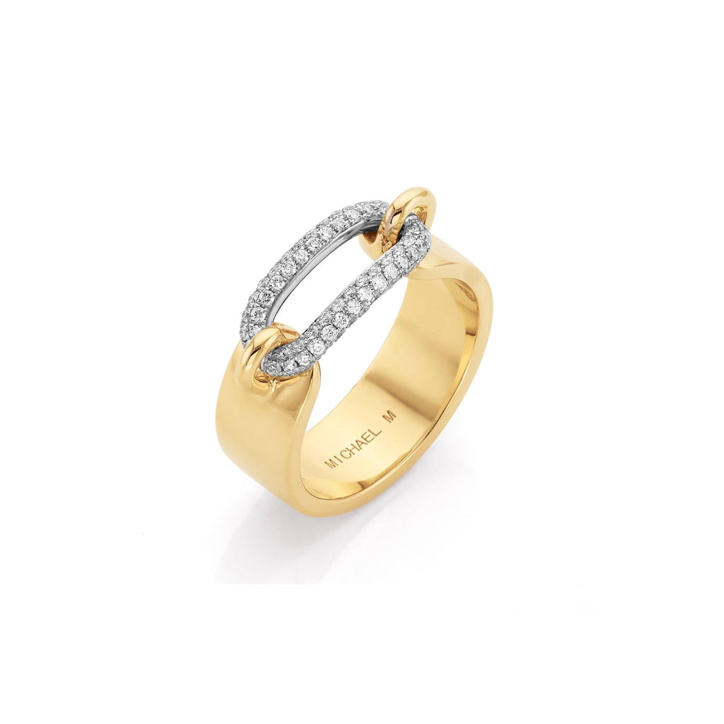 MICHAEL M Pav√© Luxe Link Ring 