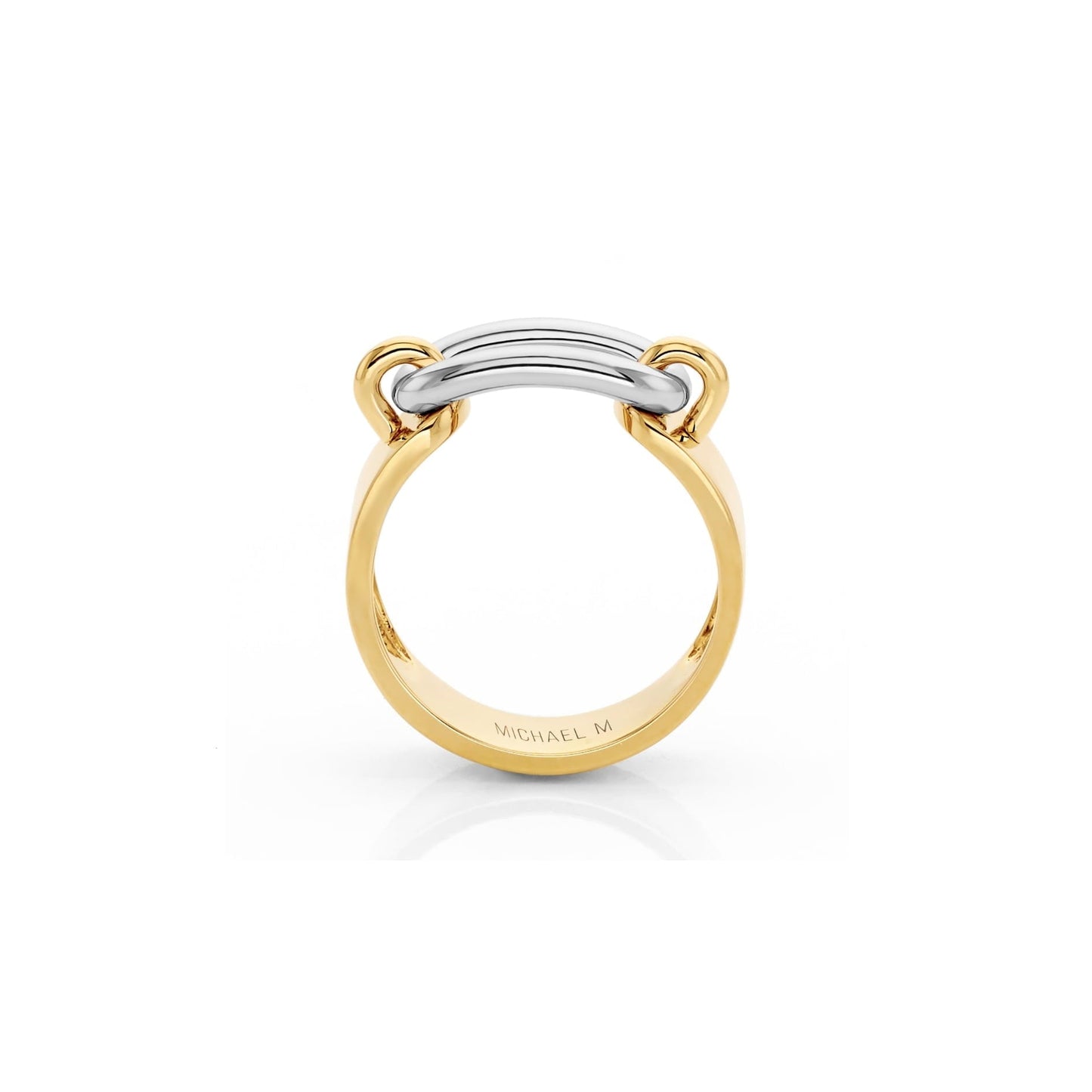 MICHAEL M Two Tone Luxe Link Ring 