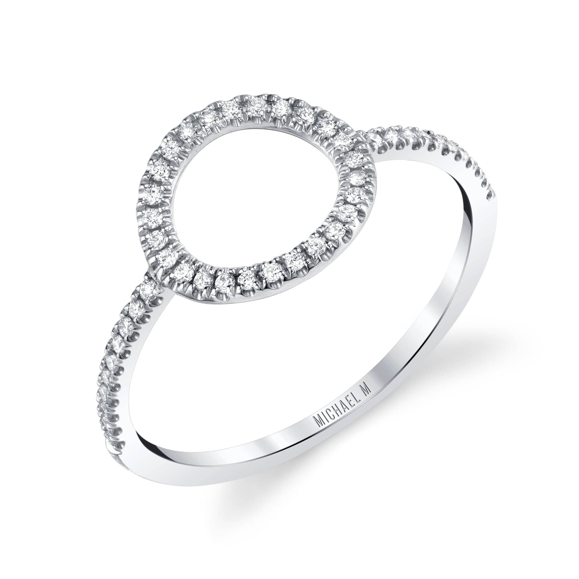 Diamond Open Circle Ring