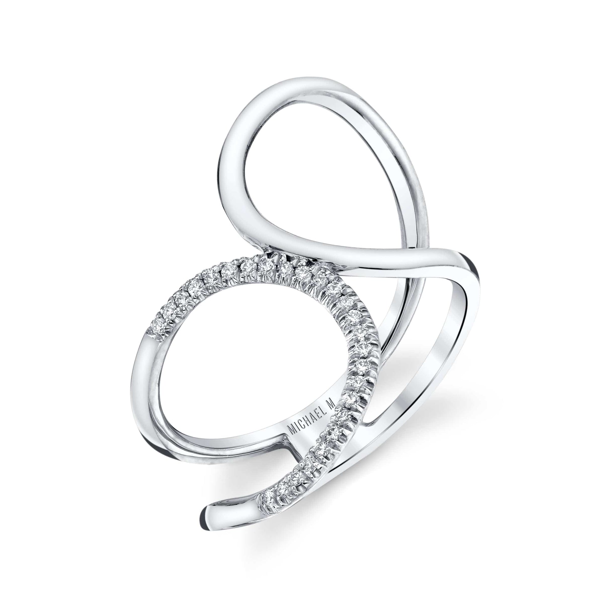 Diamond Twist Bridge Ring