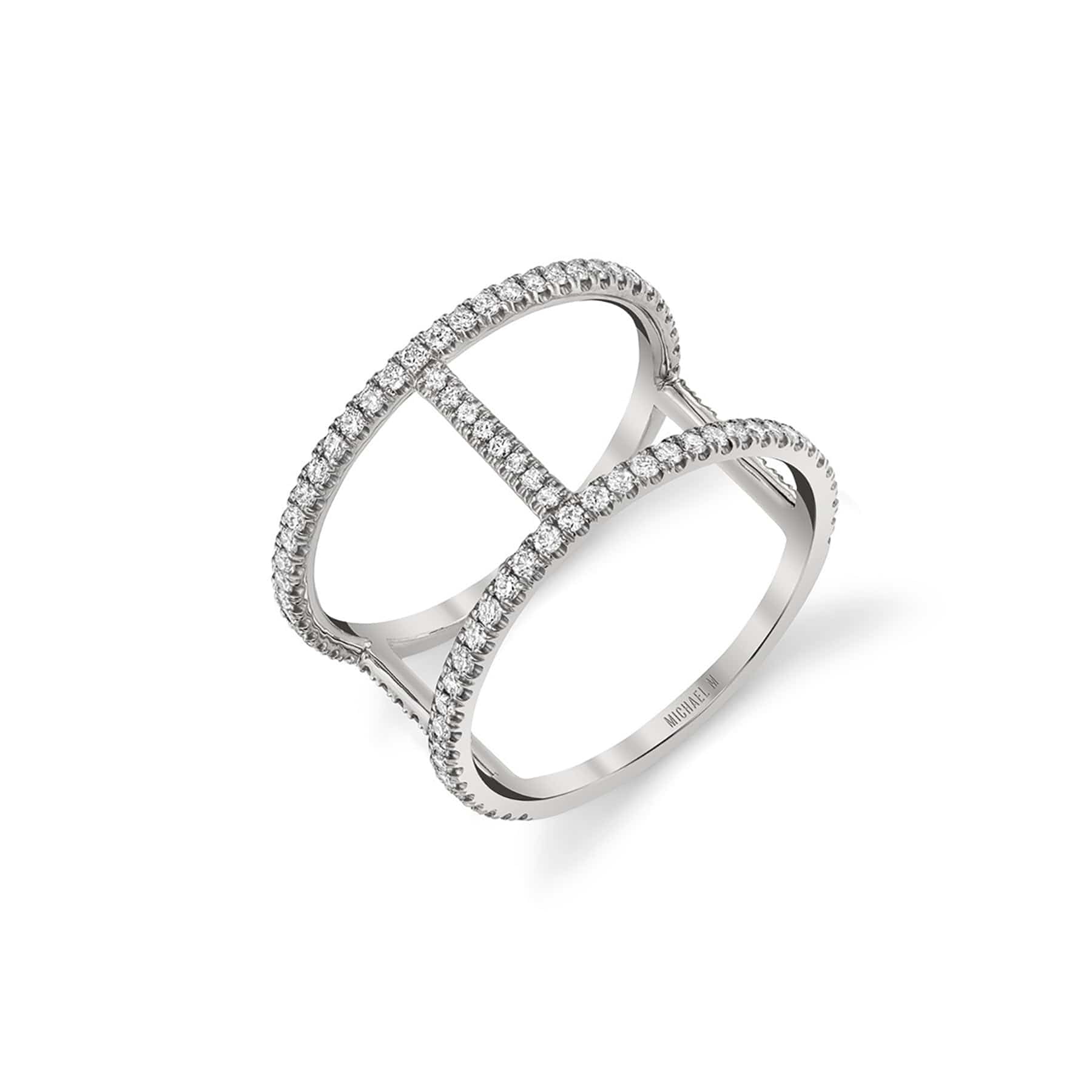 Double Bar Diamond Ring