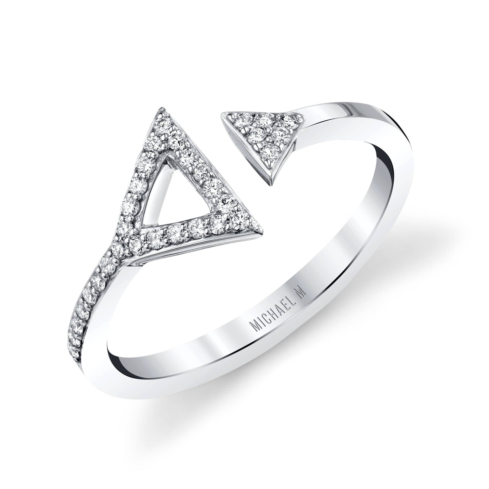 Double Diamond Triangle Ring