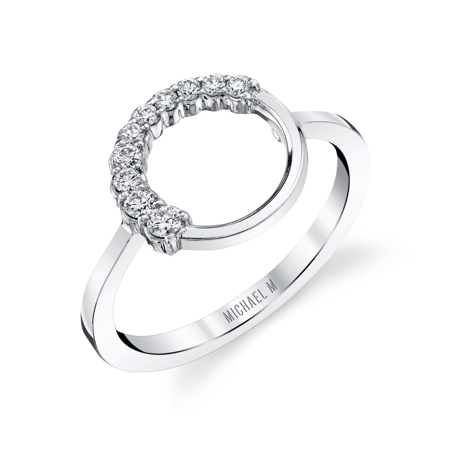 MICHAEL M Open Circle Diamond Ring F310-WG4