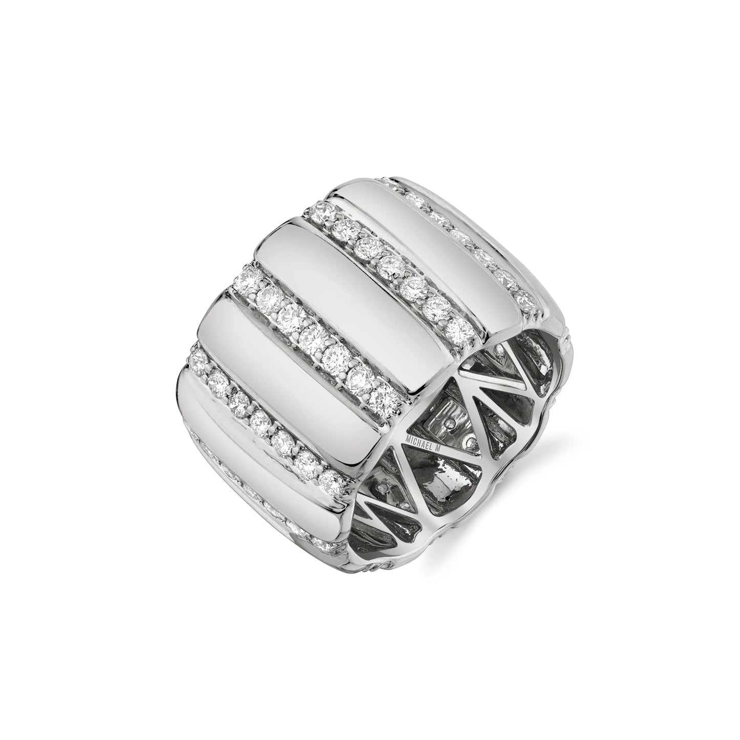 MICHAEL M Orb Ribbed Ring F530