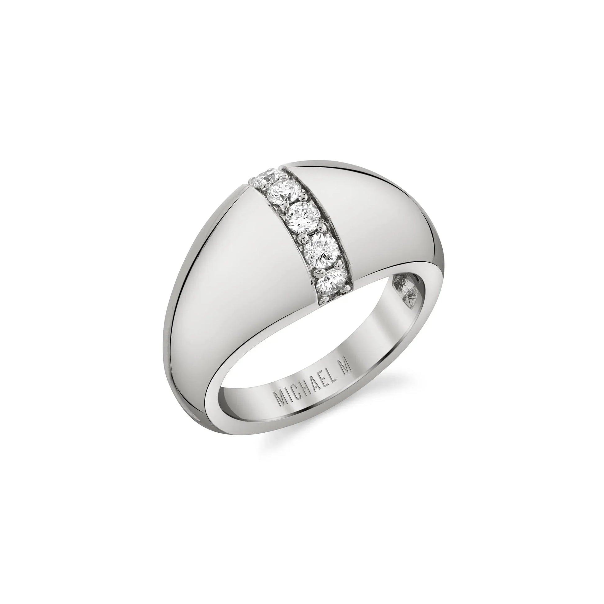 MICHAEL M Orb Split Signet Ring F522