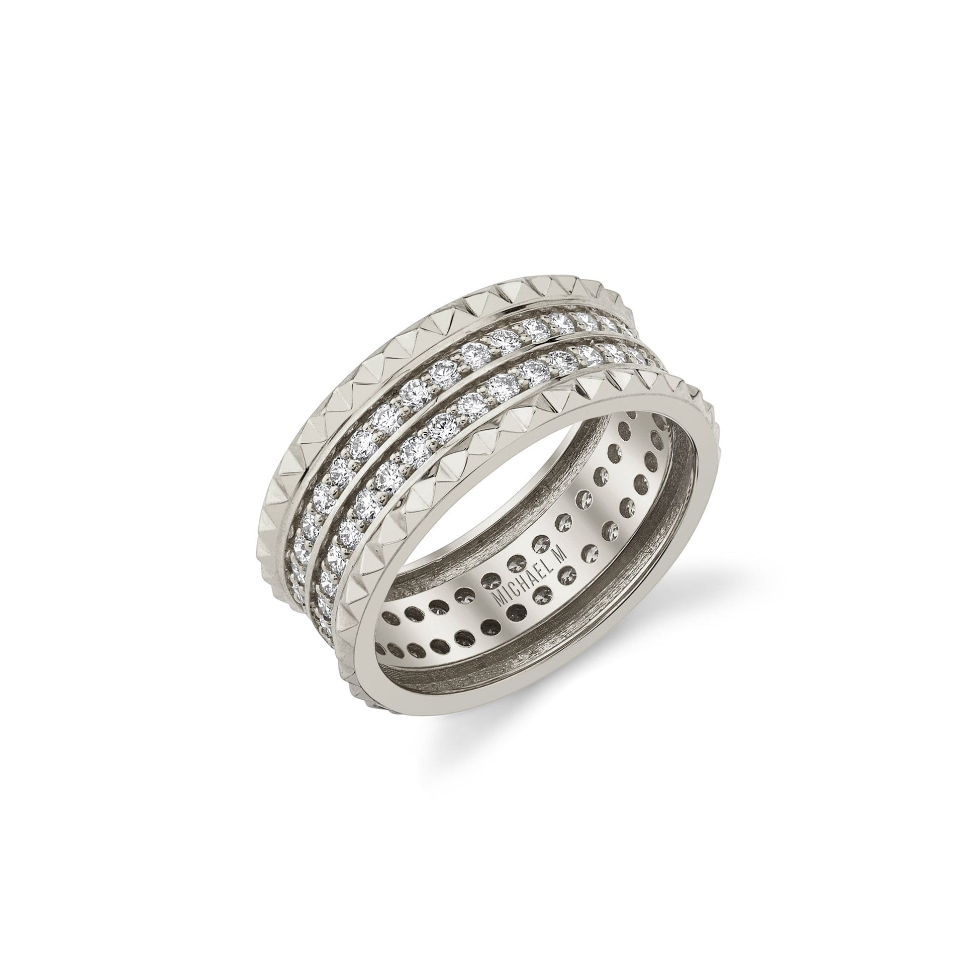 Tetra Double Pavé Band