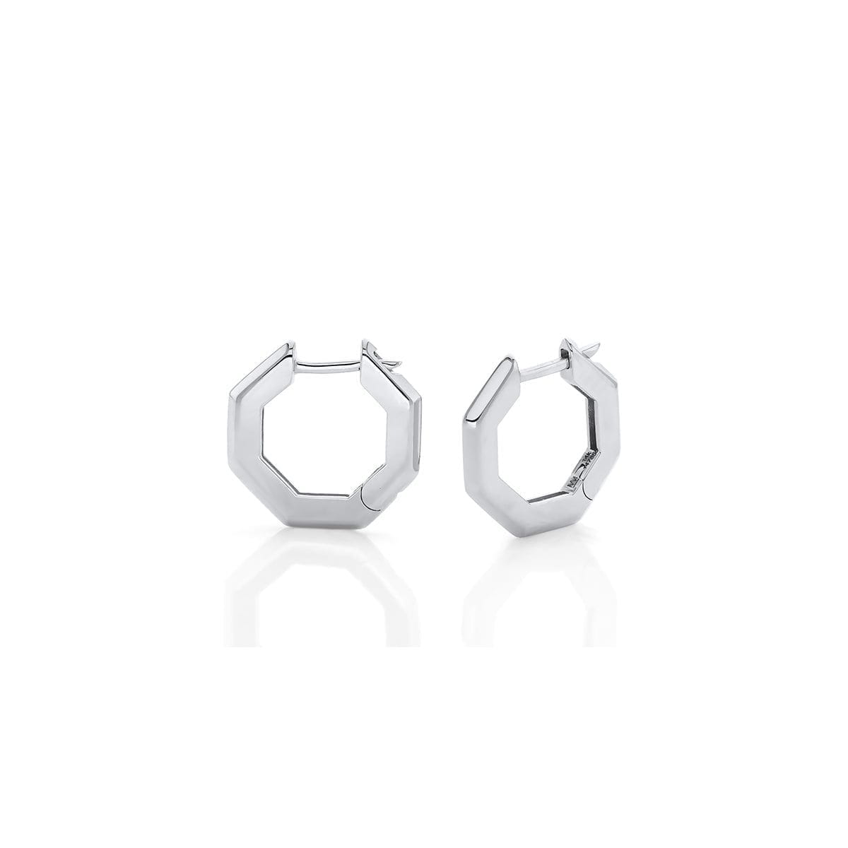 MICHAEL M Small Octave Knifed Hoop Earrings ER550-S-YG