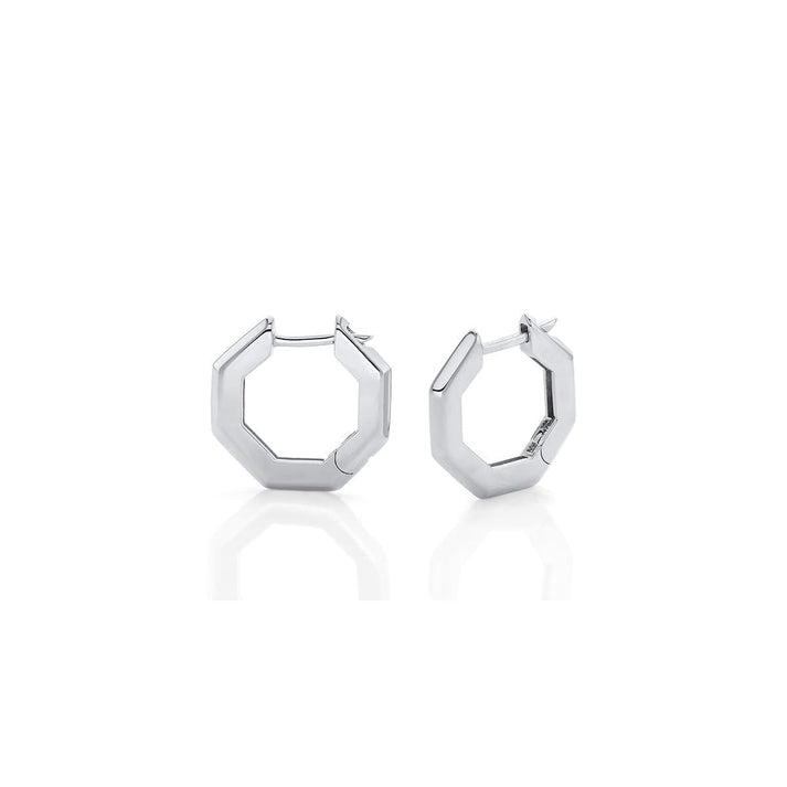 MICHAEL M Small Octave Knifed Hoop Earrings ER550-S-YG