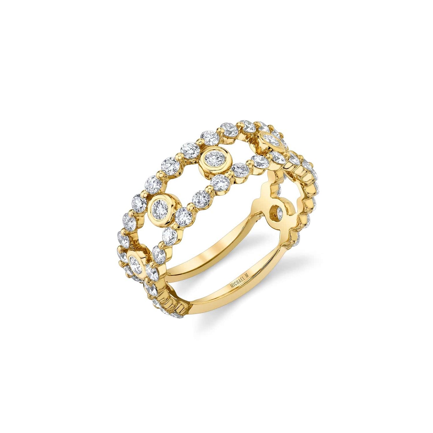 MICHAEL M Cloud Stacked Ring B388YG-4