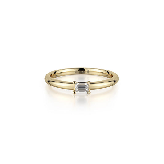 Petite Solitaire Diamond Ring
