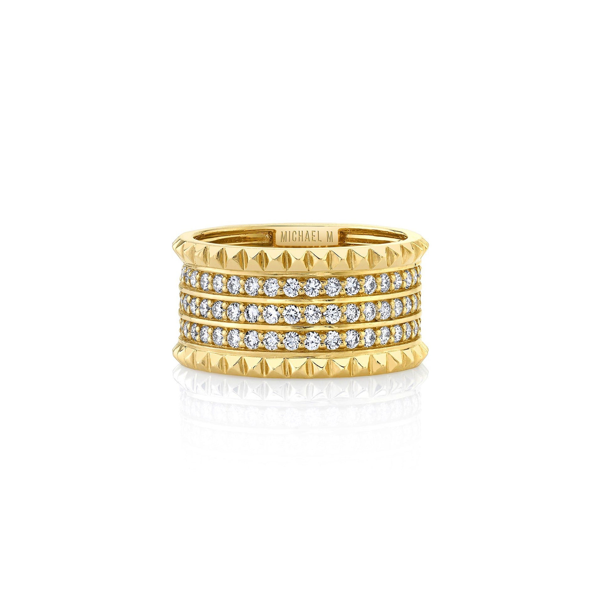 Tetra Triple Pavé Band