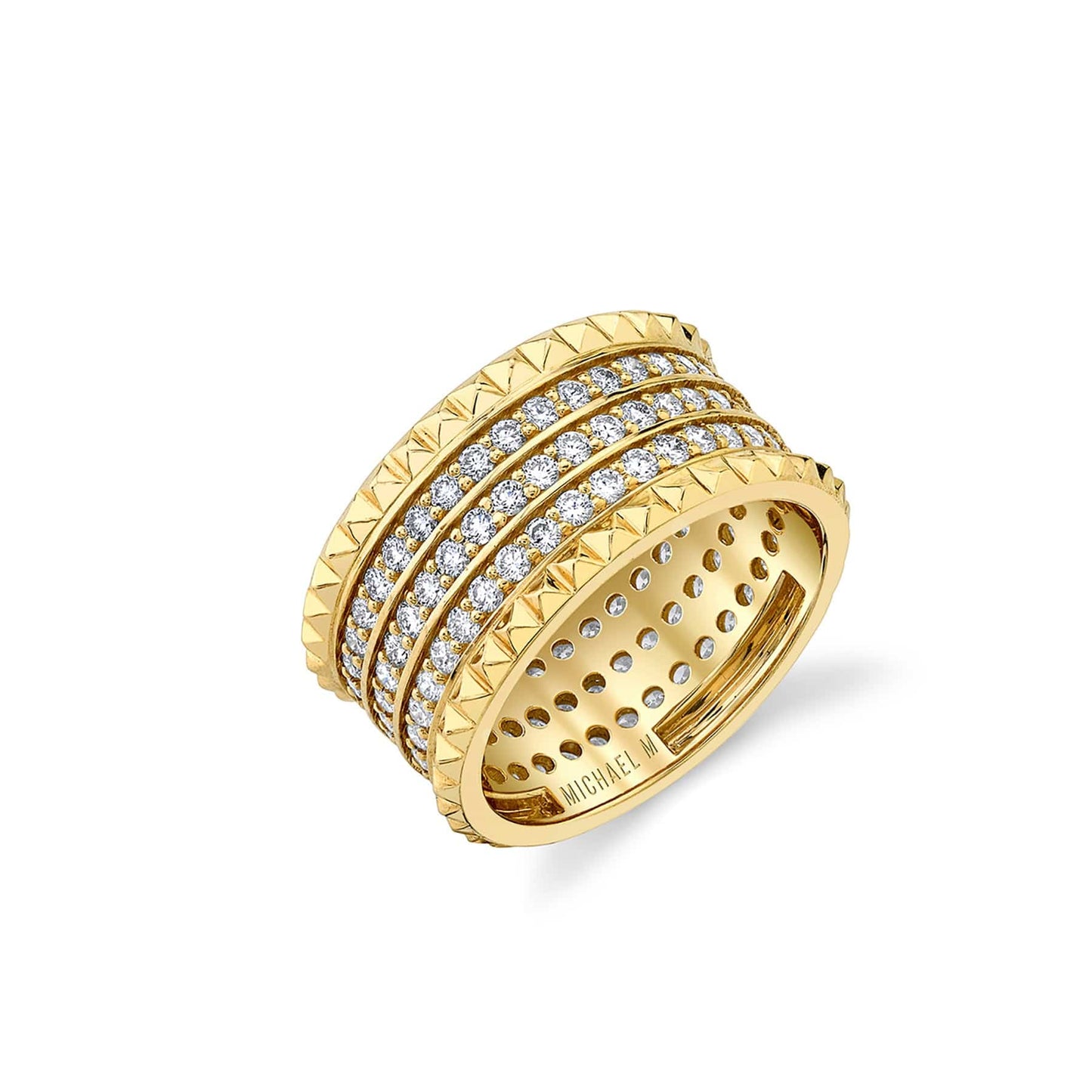 MICHAEL M Tetra Triple Pav√© Band B363YG