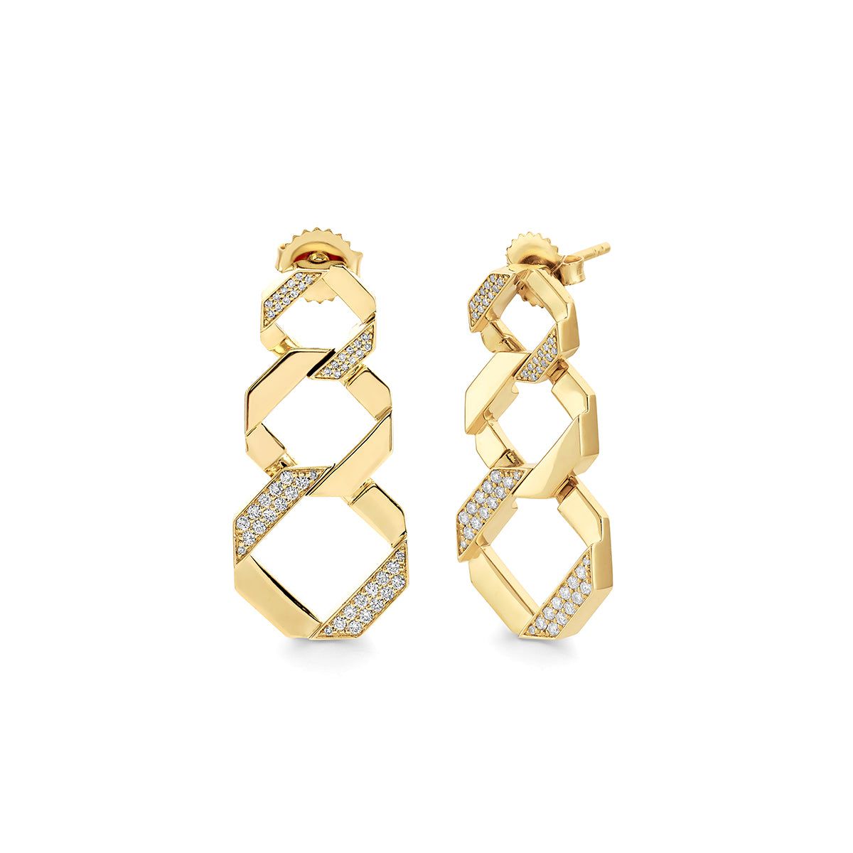 MICHAEL M Octave Chain Link Drop Earrings 