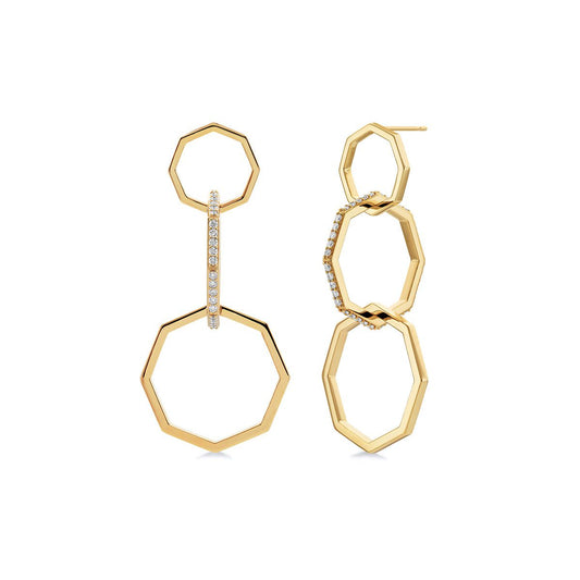 MICHAEL M Octave Drop Earrings ER553-YG