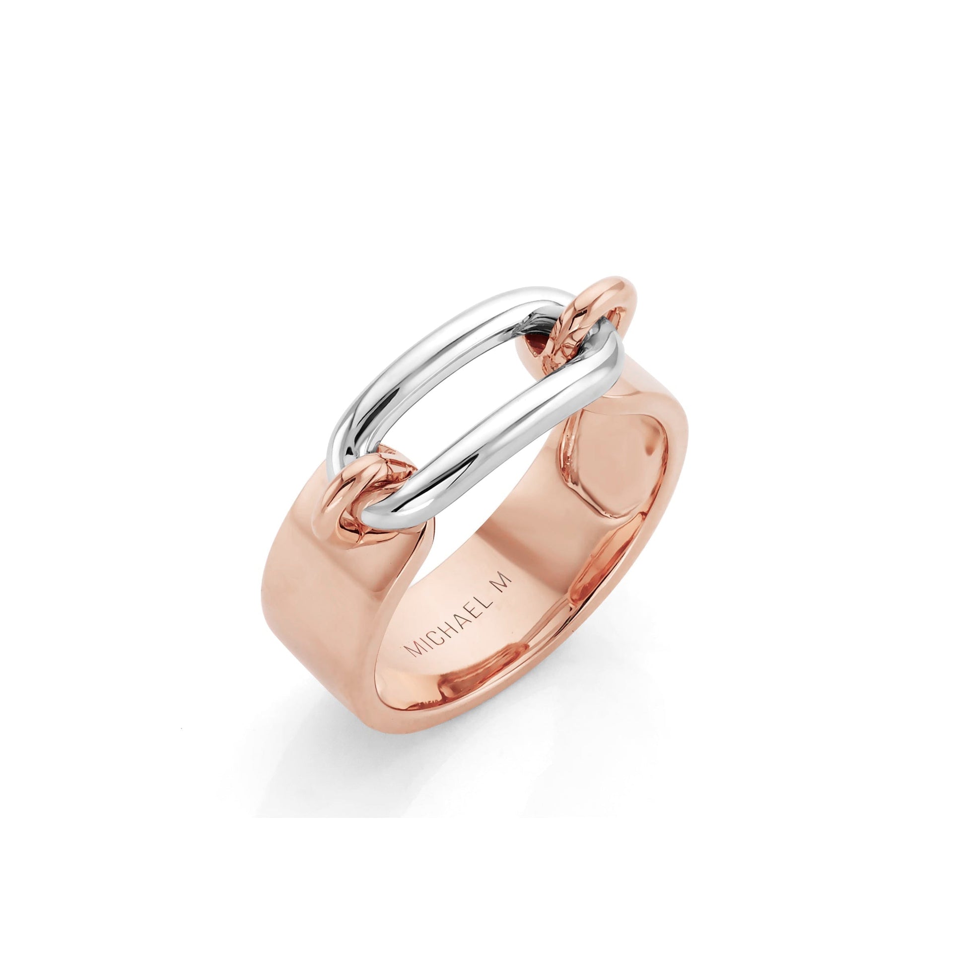 Two Tone Luxe Link Ring