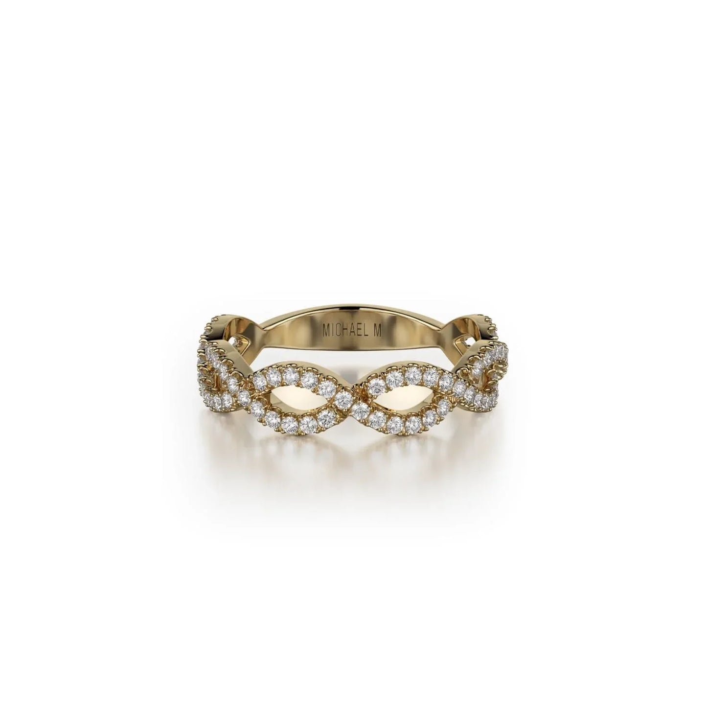 MICHAEL M Braided Diamond Band B317-WG4-YG4