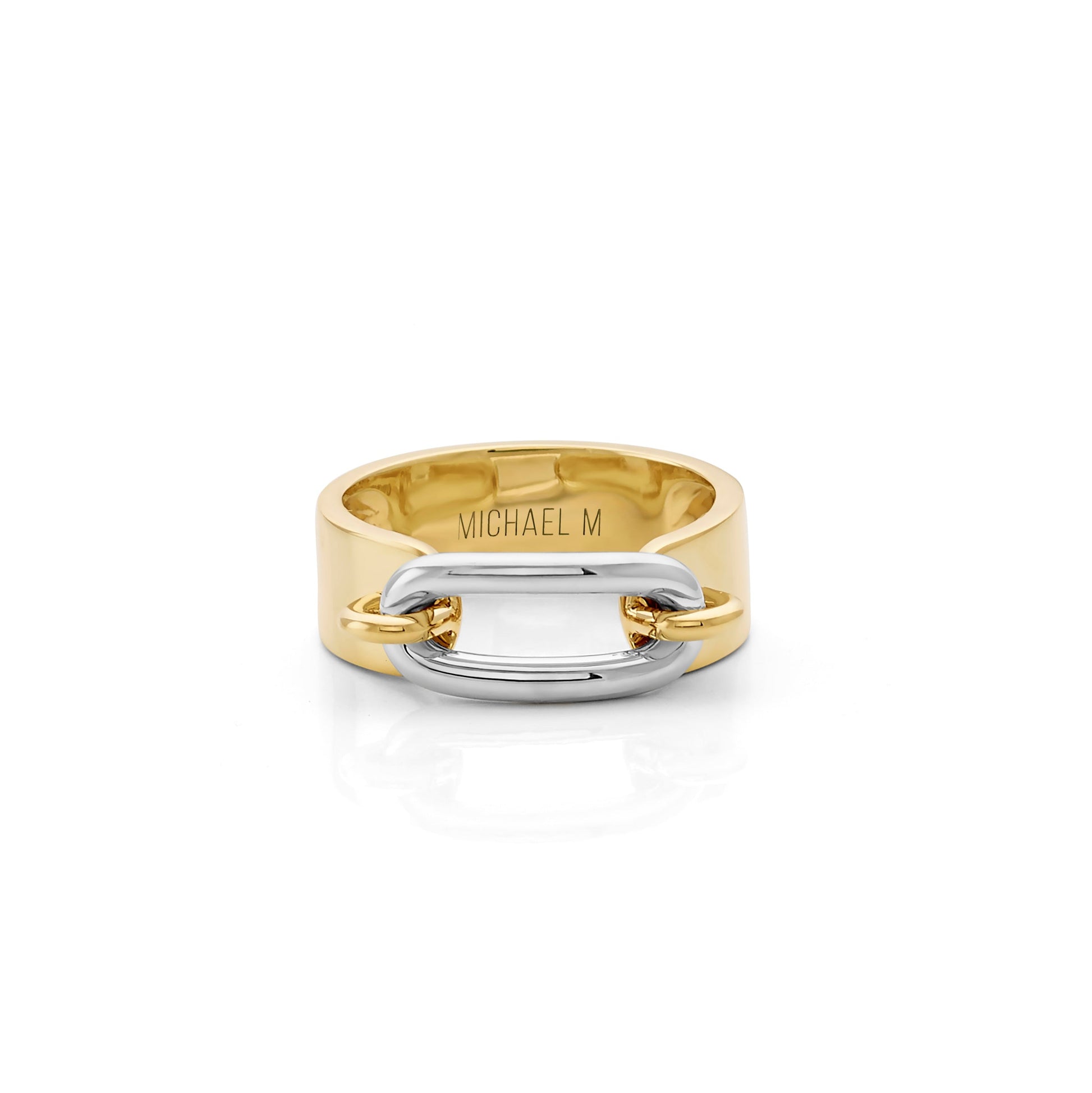 Two Tone Luxe Link Ring