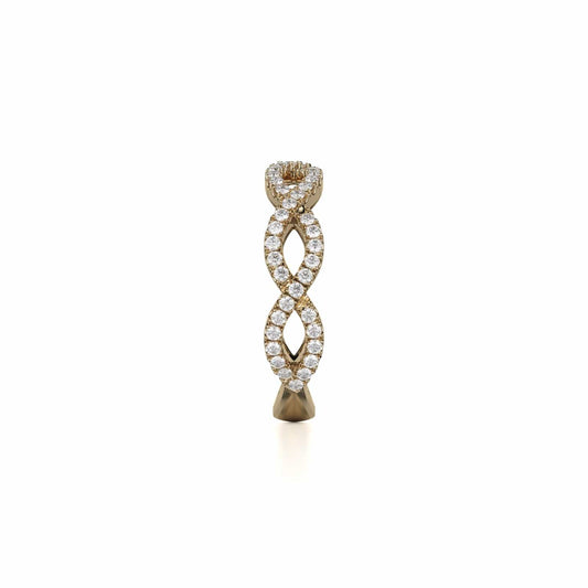 MICHAEL M Braided Diamond Band B317-WG4-YG4